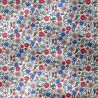Printed Double Gauze SAMFLO White / Blue